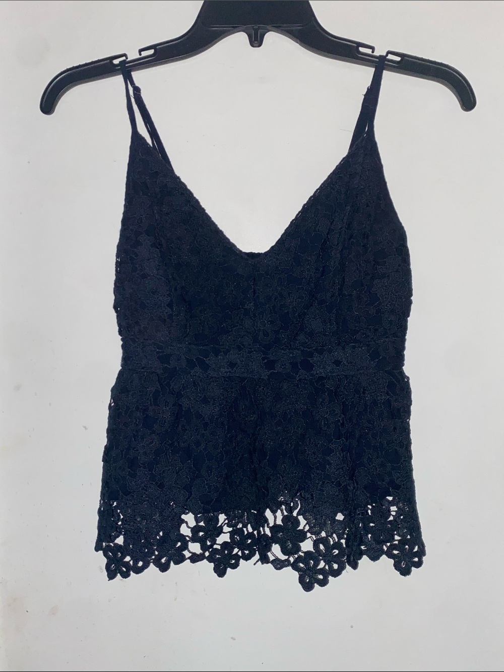 Abercrombie & Fitch Black Lace Floral Camisole Tank